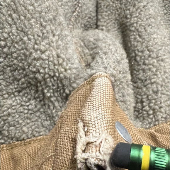 Vintage Carhartt Women M Detroit Jacket Sherpa Lined Wj097 Cml Brown Tan Y2k - Picture 14 of 14